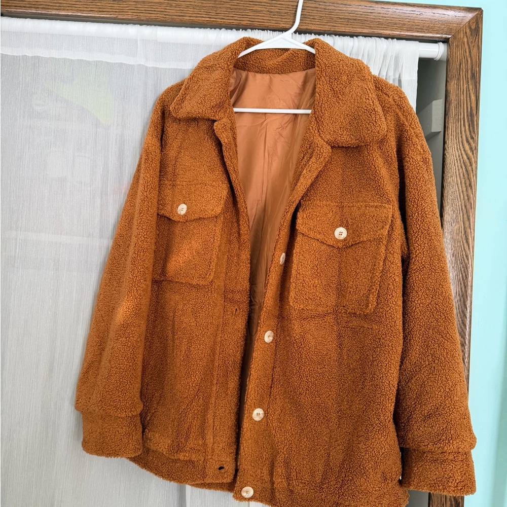 Cozy Brown Sherpa Jacket